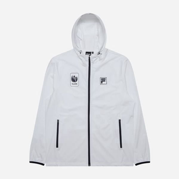 Fila Team Nl Hooded Windbreaker Women's Jackets - White,NZ 530-12409